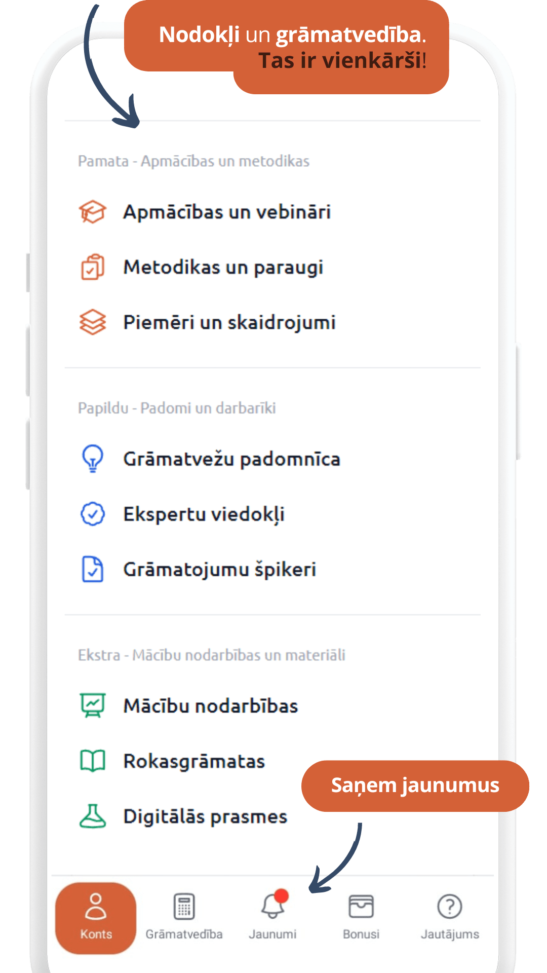 MANAKABATA.LV grāmatvedība telefonā: iOS lietotne, Android lietotne. Pieejama App Store, Lejupielādē Google Play.